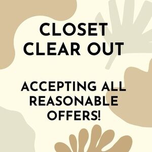Check out my closet and send me an offer!!